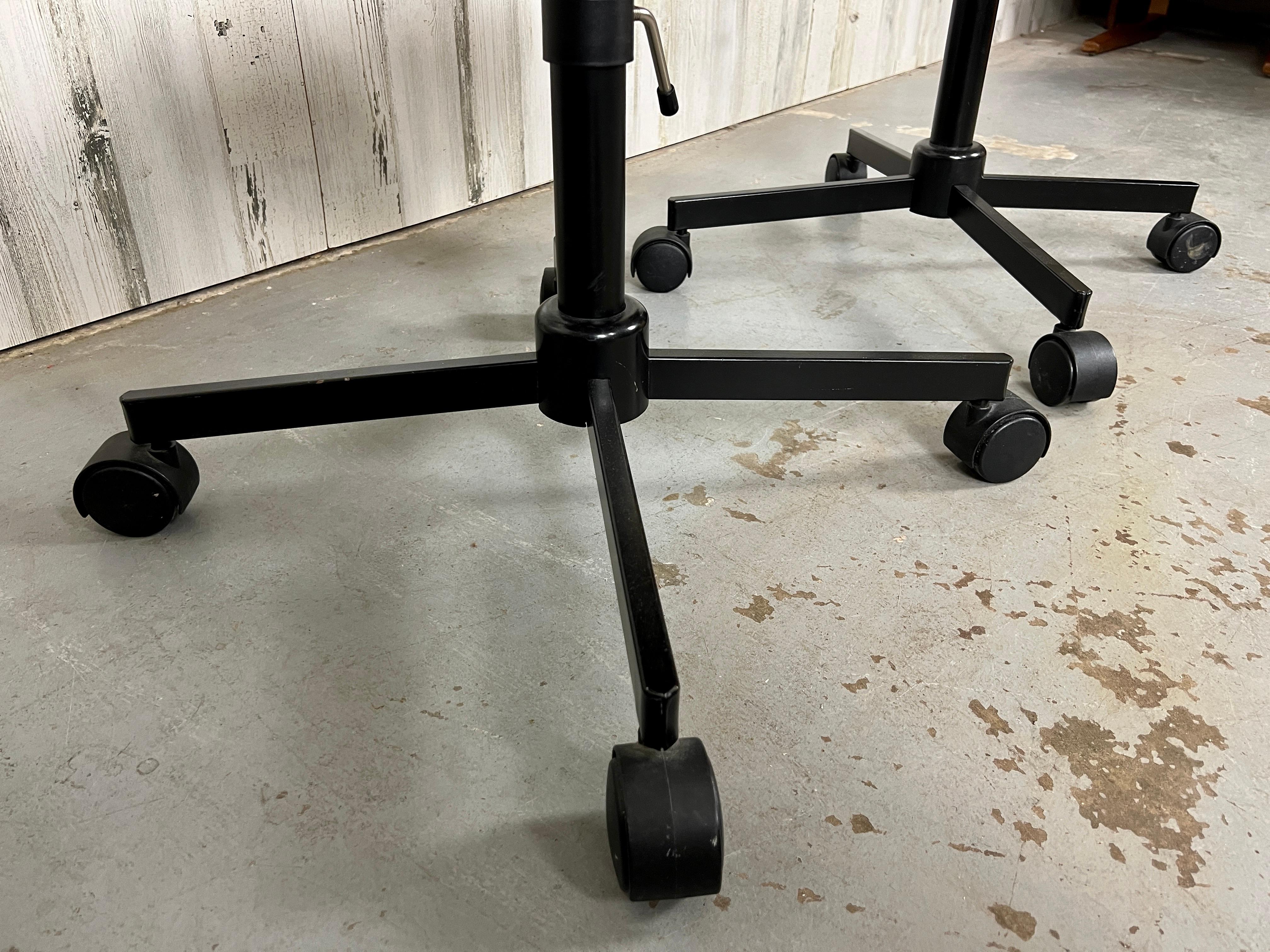 Metal Pair of Rabami Danish Teak Kevi Desk Chairs For Sale