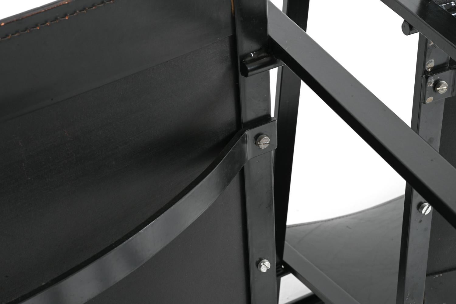 Pair of Radboud Van Beekum for Pastoe FM62 Cube Chairs; Black Leather & Steel For Sale 13