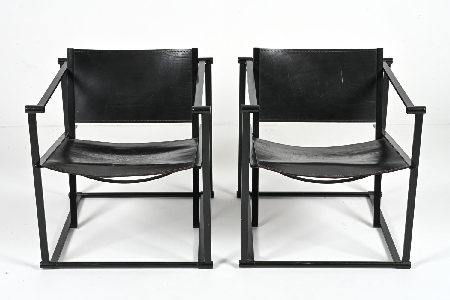 Minimaliste Paire de chaises cubiques Radboud Van Beekum pour Pastoe FM62 en vente