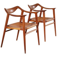 Pair of Radstad and Relling Bambi Armchair by Gustav Bahus, Norway, 1954