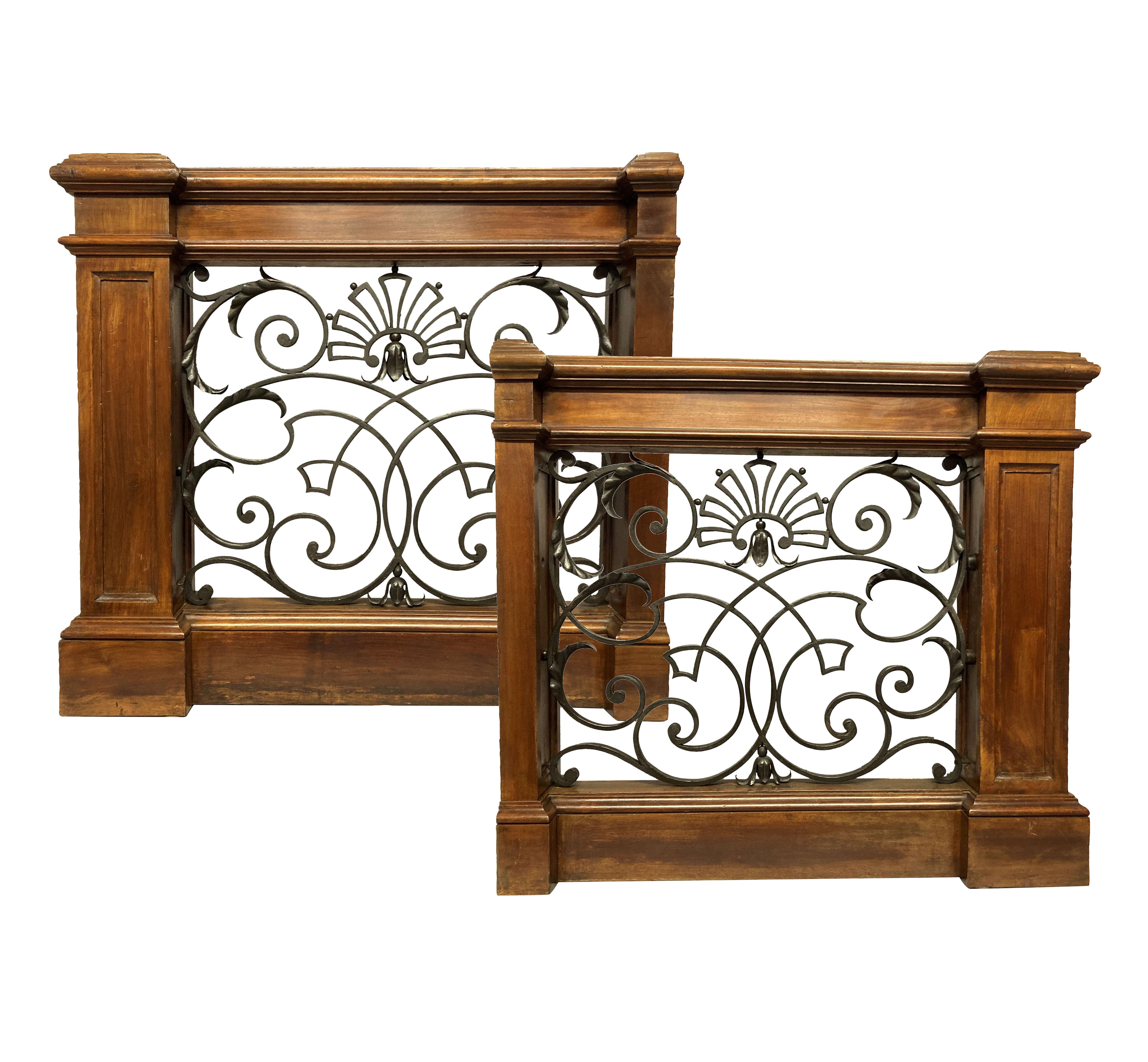Art Deco Pair of Rails in the Manner of Brandt For Sale