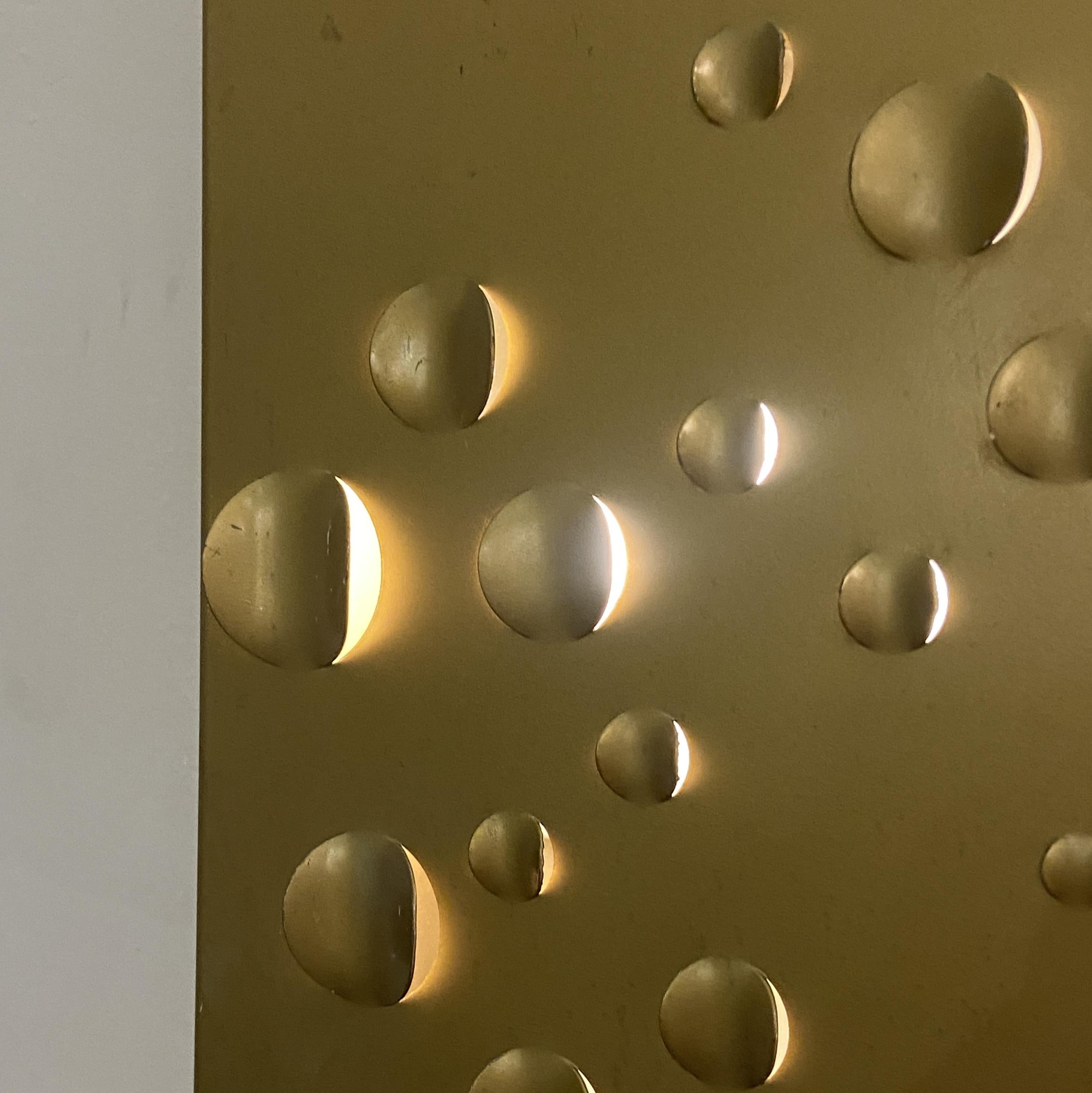 Dutch Wall Lamps Pair in Gold by Jelle Jelles for Raak, 1965 For Sale