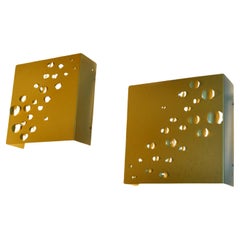 Paire de lampes murales anodisées en or par Jelle Jelles pour Raak, 1965