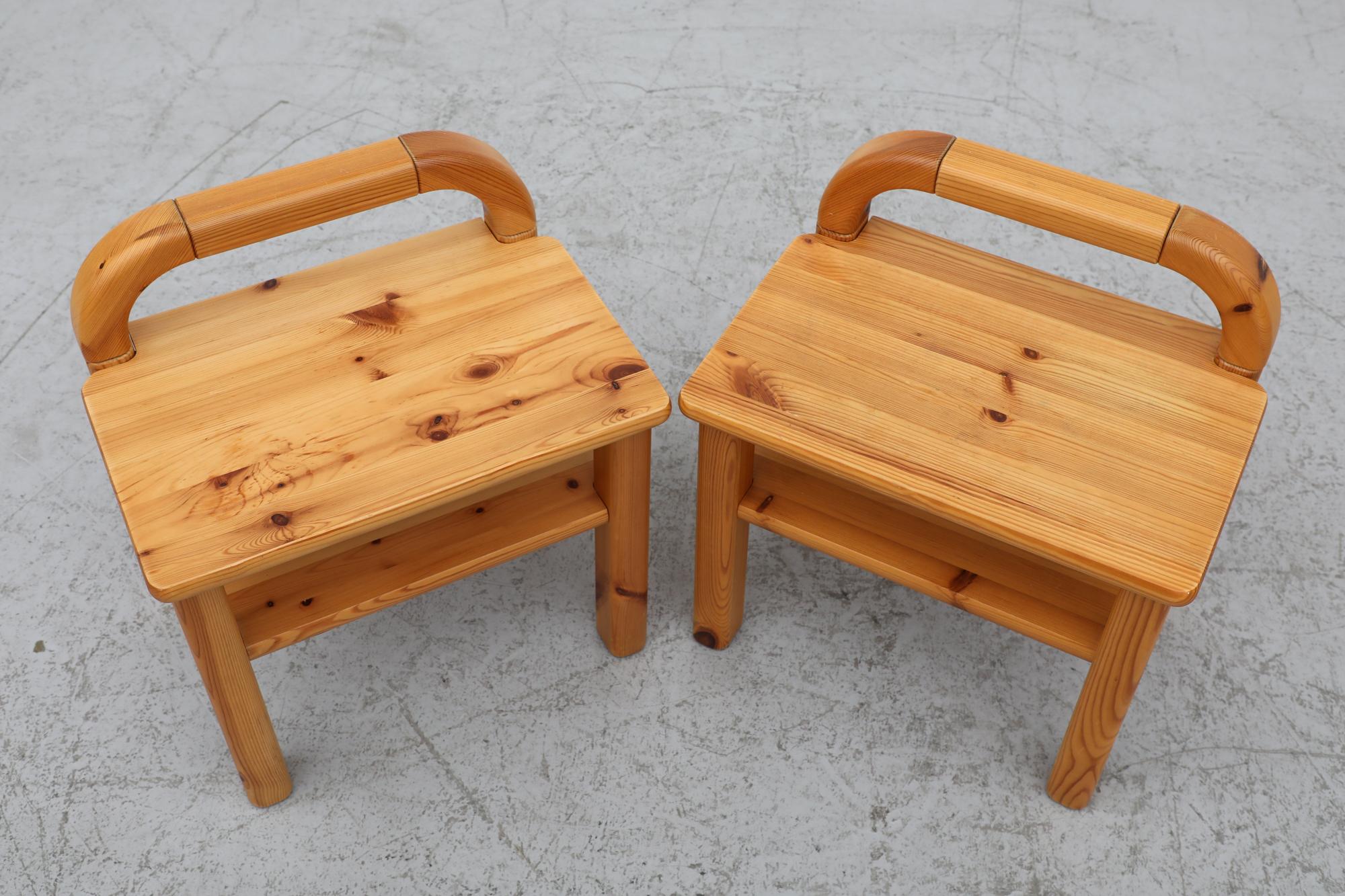 Pair of Rainer Daumiller inspired Mid-Century Stools, Nightstands or Side tables 11