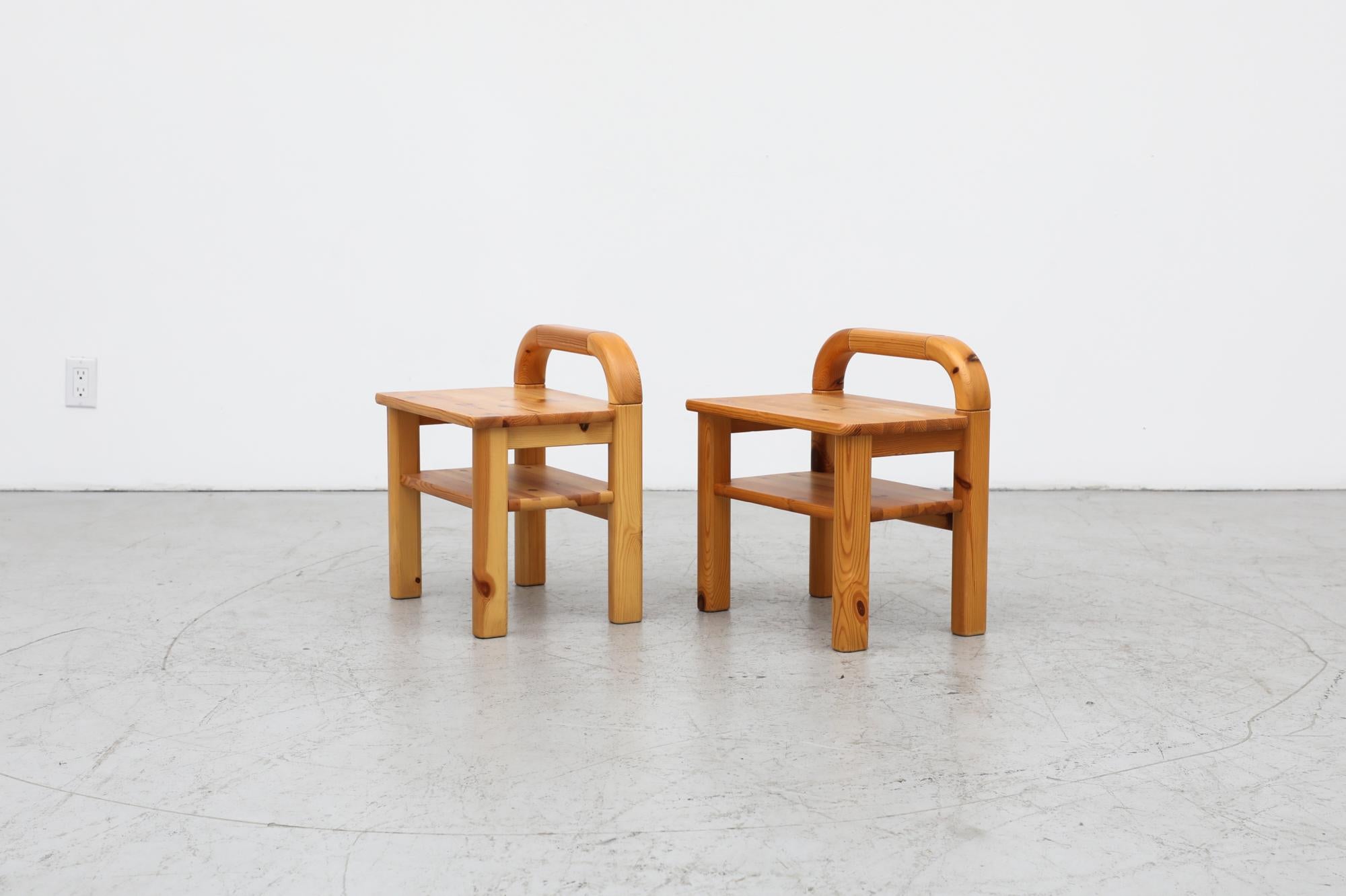 Danish Pair of Rainer Daumiller inspired Mid-Century Stools, Nightstands or Side tables