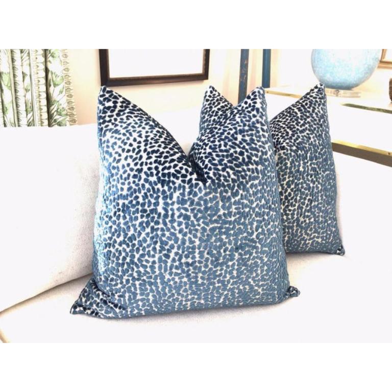 Pareja de almohadas de terciopelo levantado 