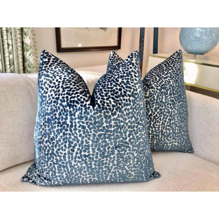 Pareja de almohadas de terciopelo levantado 