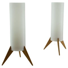 Pair of Raketen Table Lamps by Luxus, Sweden, 1960s