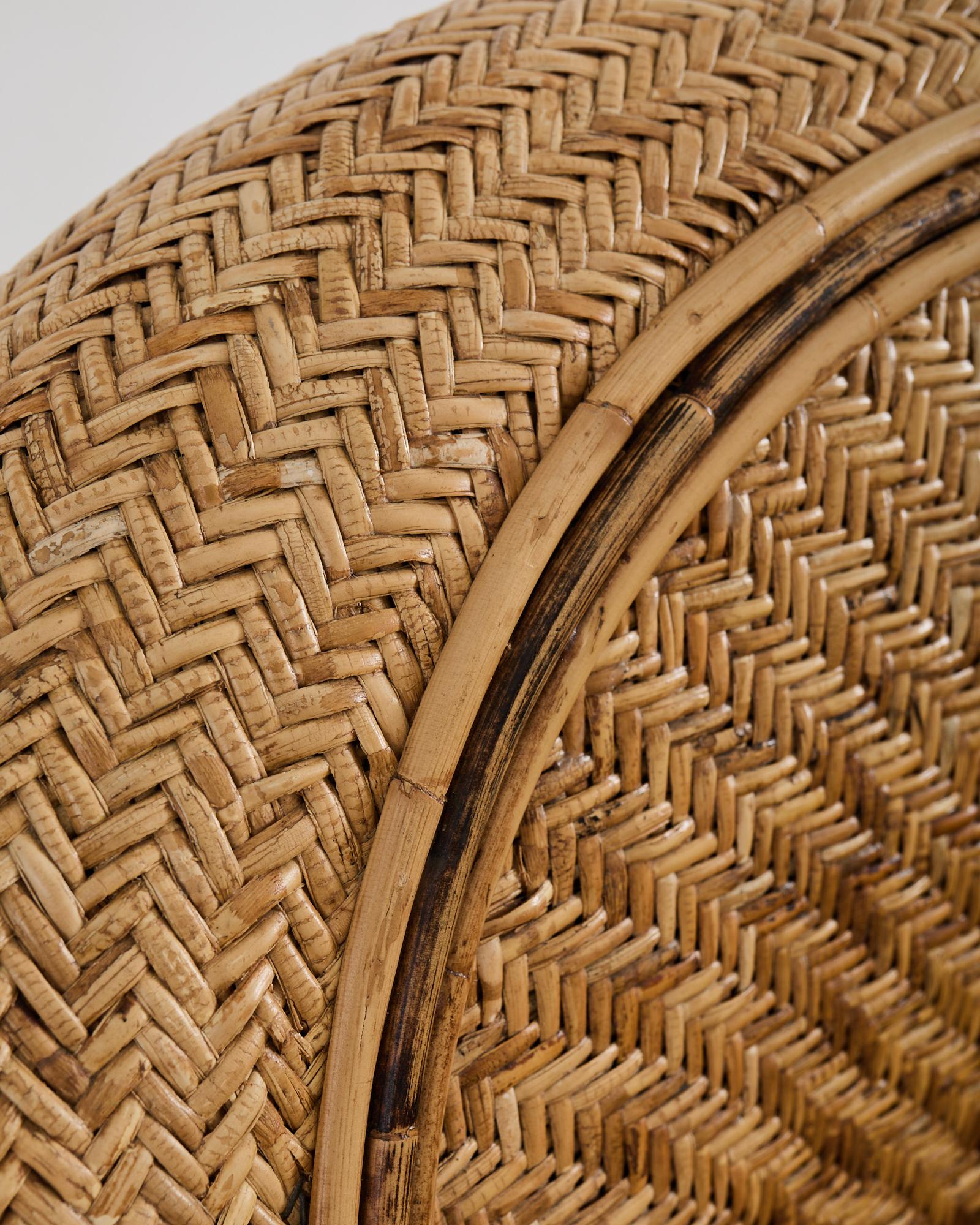 Coppia di sedie da salotto in vimini e rattan attribuite a Ralph Lauren in vendita 10
