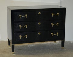 PAIR OF RALPH LAUREN BROOK STREET CHEST OF DRAWERS ALLiGATOR LEATHER