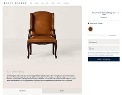 PAIR OF RALPH LAUREN CROCODiLE ALLIGATOR LEATHER PATINA WING ARMCHAIRS