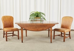 Pair of Ralph Lauren Georgian Style Leather Dining Chairs