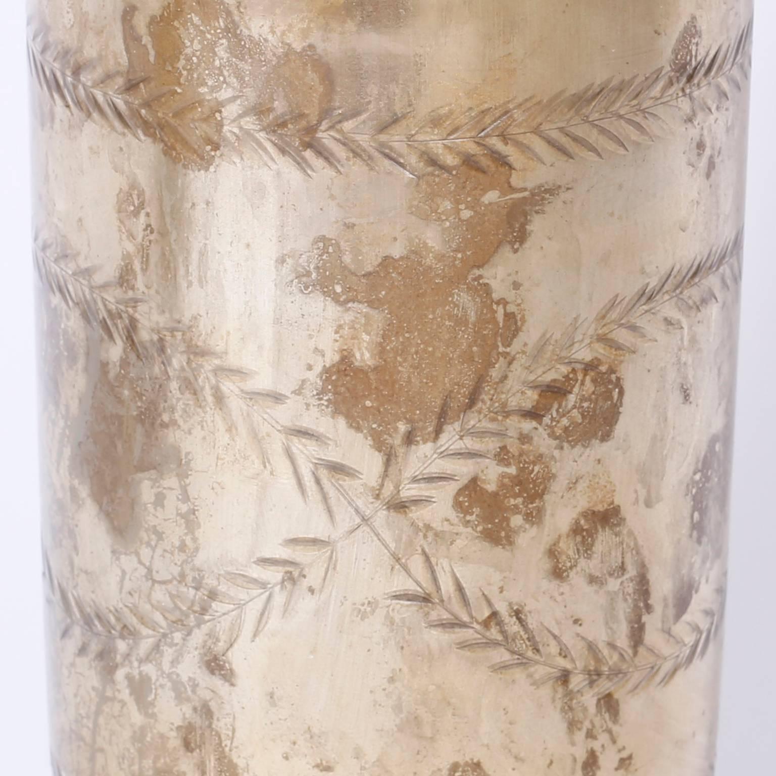 American Pair of Ralph Lauren Glass Vases