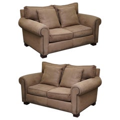 Pair of Ralph Lauren Jamaica Salon Sofas Feather Filled Cushions