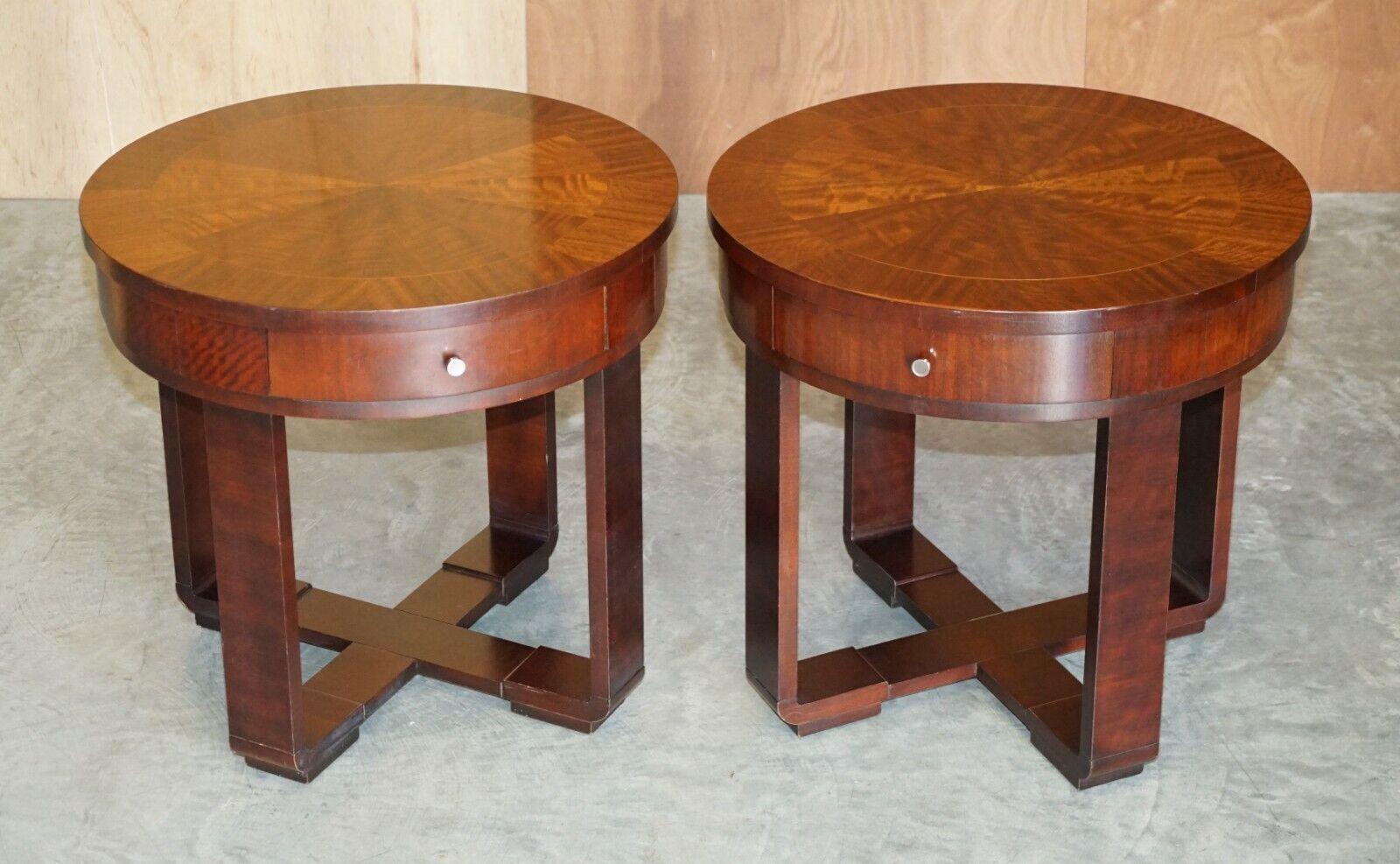 Pair of Ralph Lauren Large American Hardwood Side Occasional Tables For ...