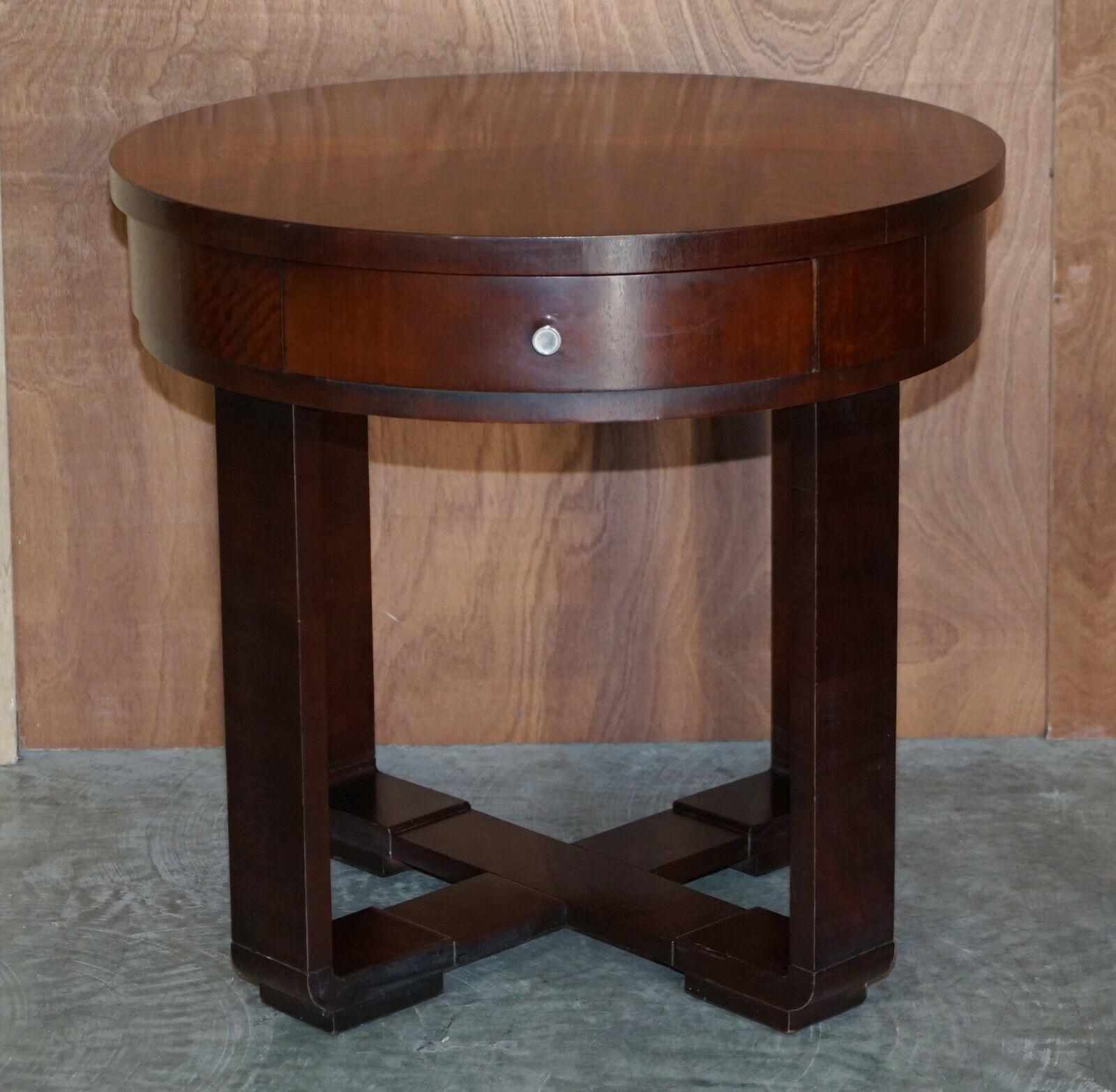 Pair of Ralph Lauren Large American Hardwood Side Occasional Tables For