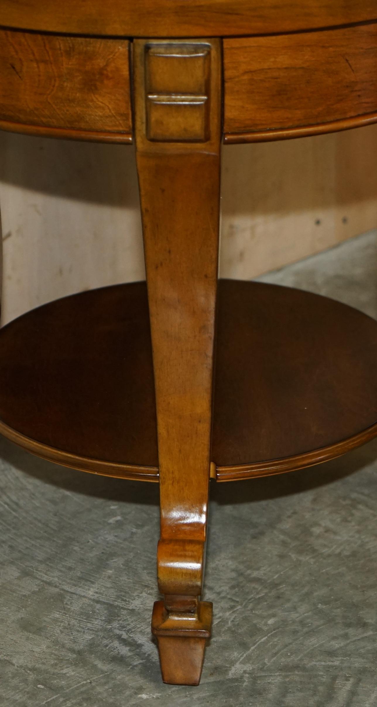 Pair of Ralph Lauren Large American Walnut Side Occasional Tables For Sale 4