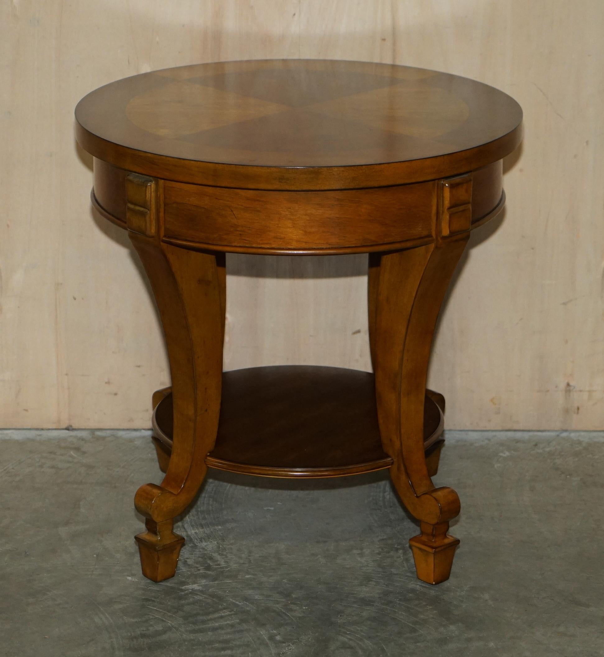 Hollywood Regency Pair of Ralph Lauren Large American Walnut Side Occasional Tables For Sale