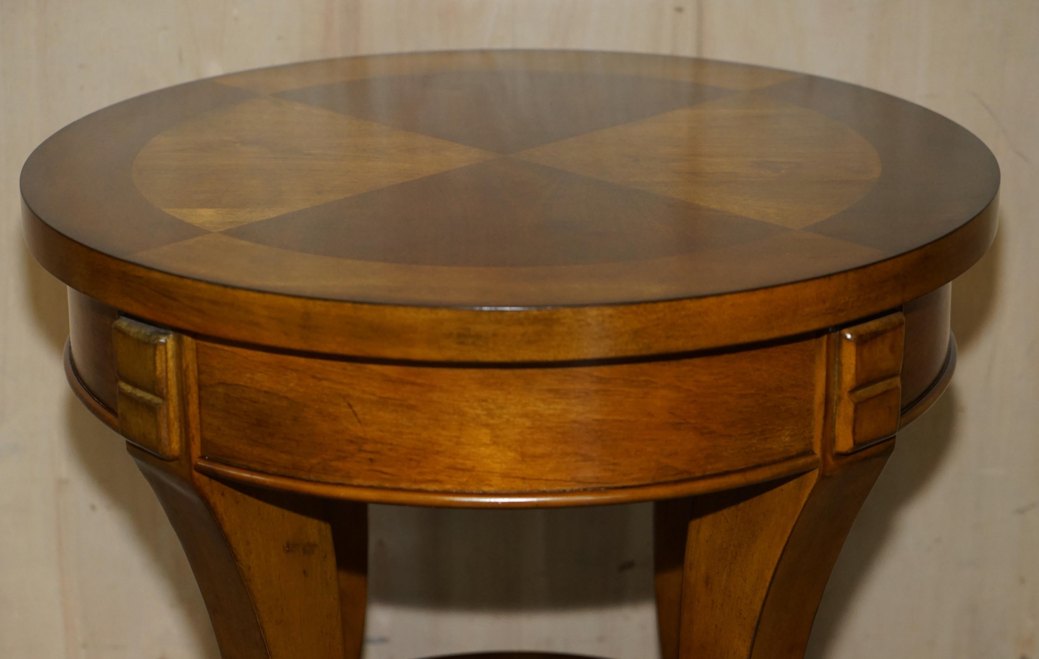 Hand-Crafted Pair of Ralph Lauren Large American Walnut Side Occasional Tables For Sale