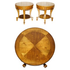 Pair of Ralph Lauren Large American Walnut Side Occasional Tables
