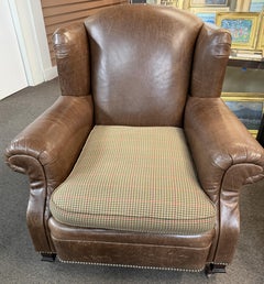 Pair of Ralph Lauren Leather Artist’s or Club Chairs by Henredon