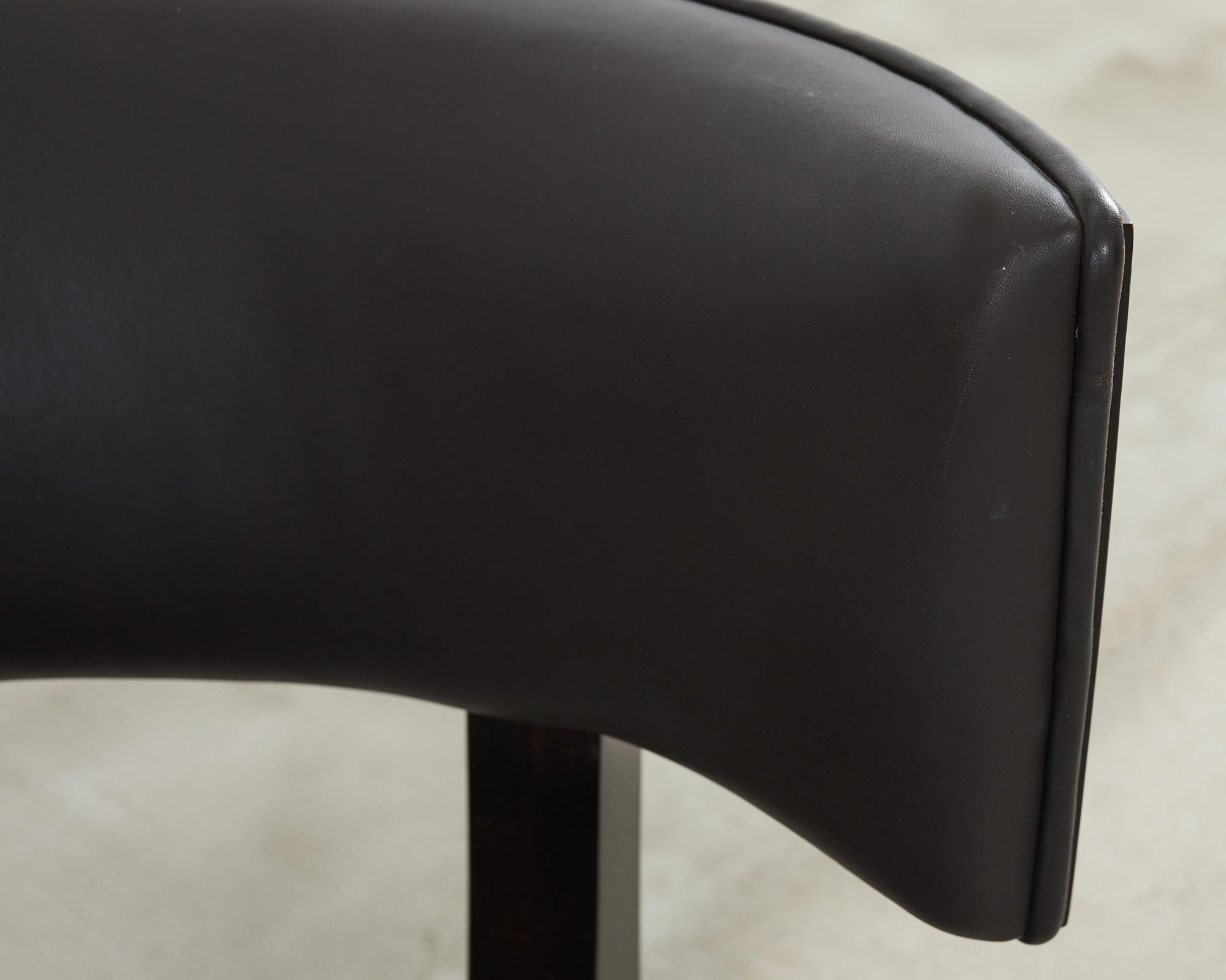 Pair of Ralph Lauren Leather Clivedon Dining Chairs For Sale 4
