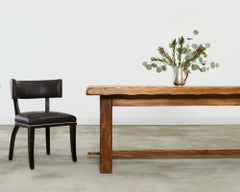 Ralph Lauren paire de chaises de salle à manger Clivedon en cuir