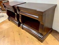 Pair of Ralph Lauren Mahogany Nightstands Bedside Tables