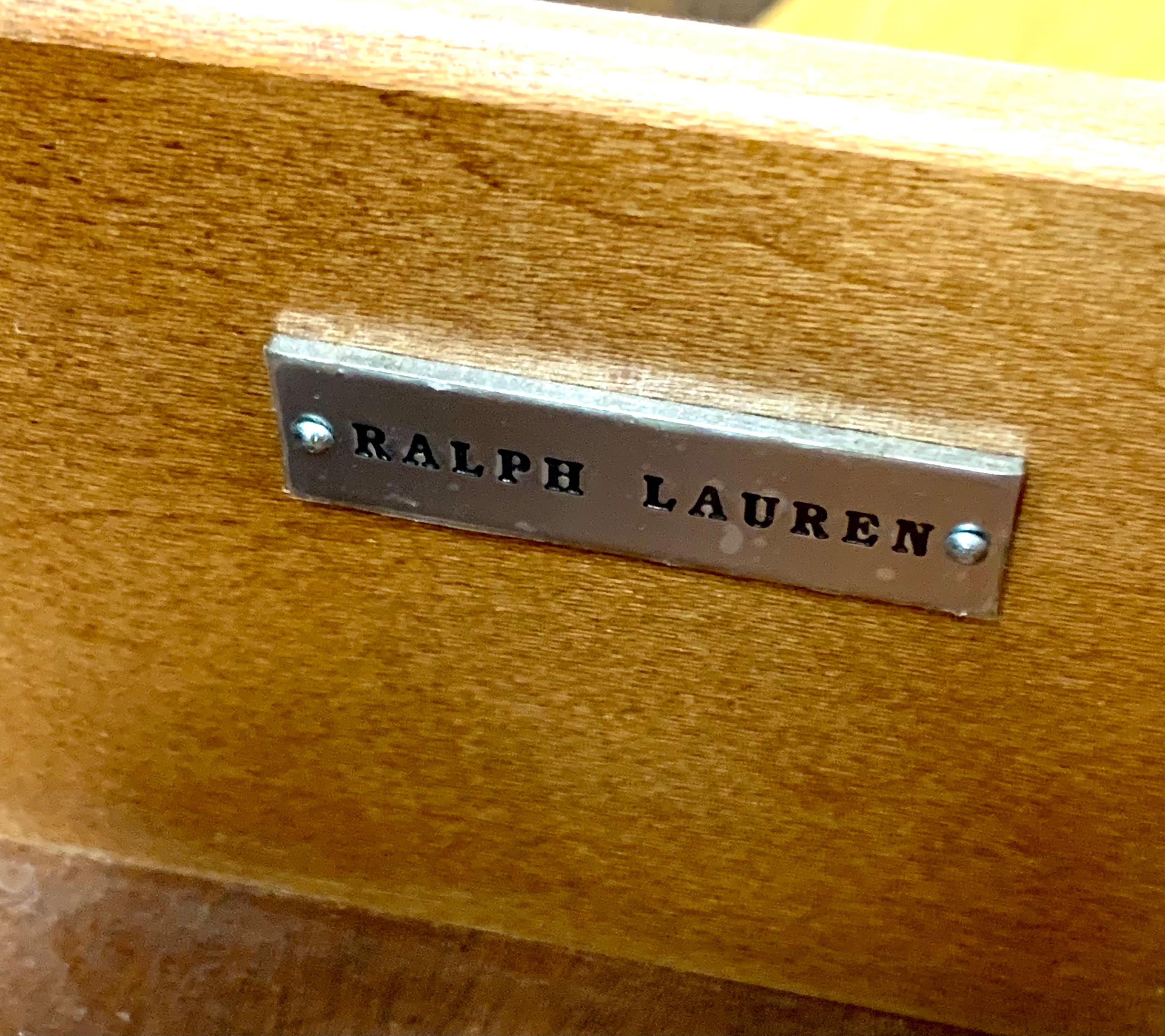 20th Century Pair of Ralph Lauren Mahogany Nightstands Bedside Tables