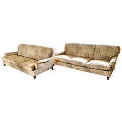 Retro Pair of Ralph Lauren Matching Three-Seat Sofas