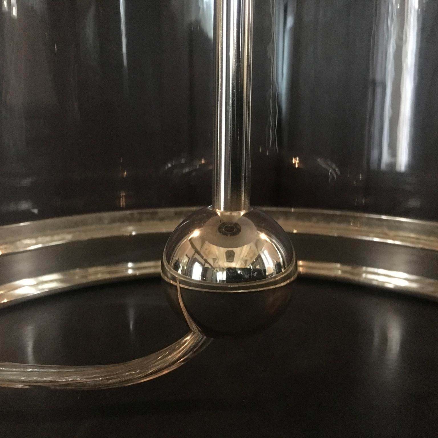 Pair of Ralph Lauren Table Lamps Glass and Polished Silver in Modern Style 6
