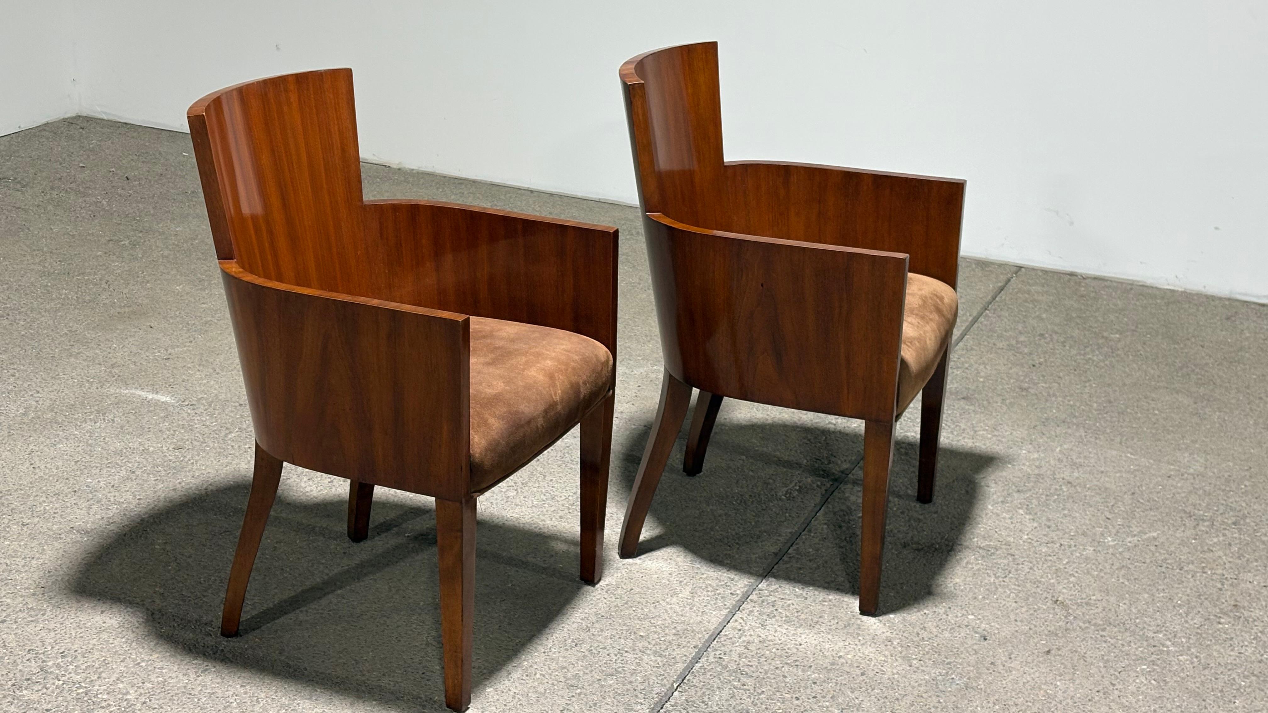 American Pair of Ralph Lauren Art Deco Chairs For Sale