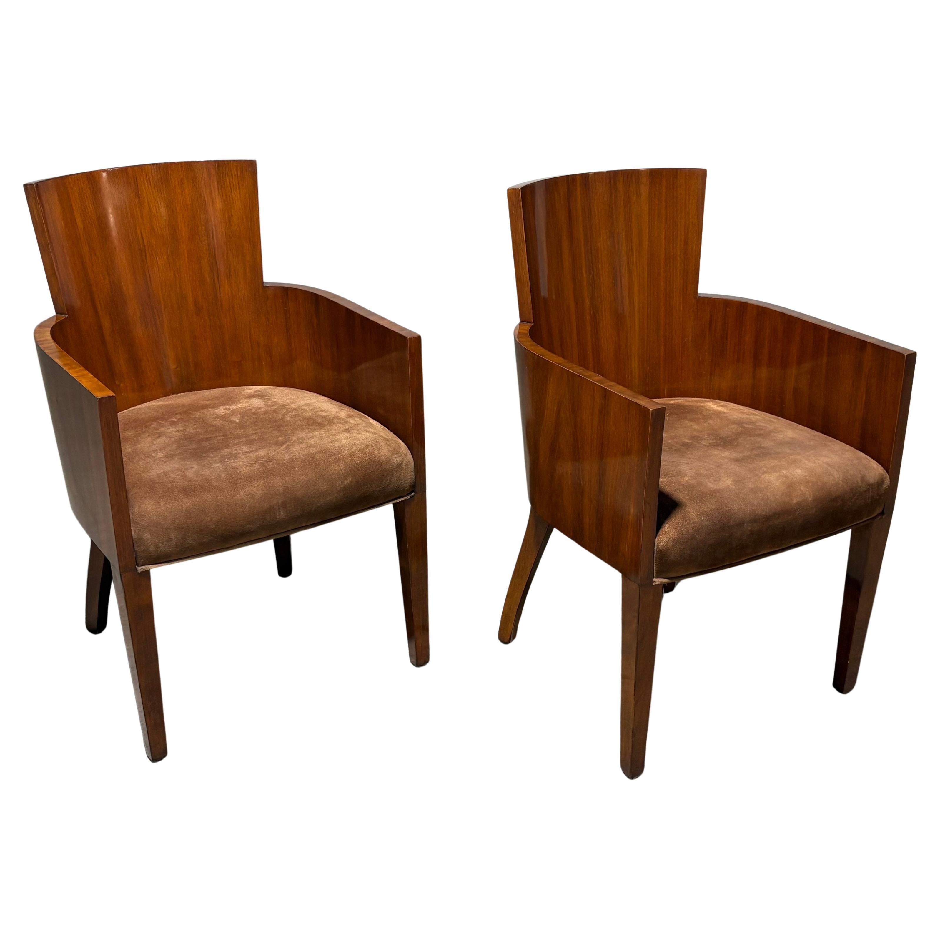Pair of Ralph Lauren Art Deco Chairs For Sale