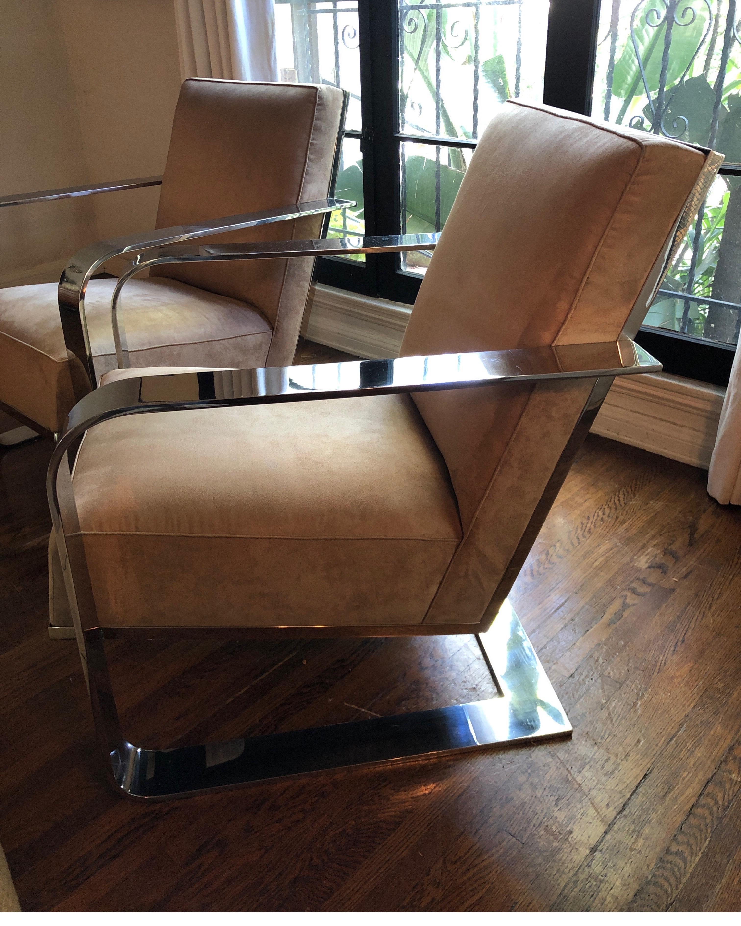 Image showcasing Pair of Lauren Modern Penthouse Bohemian Lounge Chairs For Sale at ...