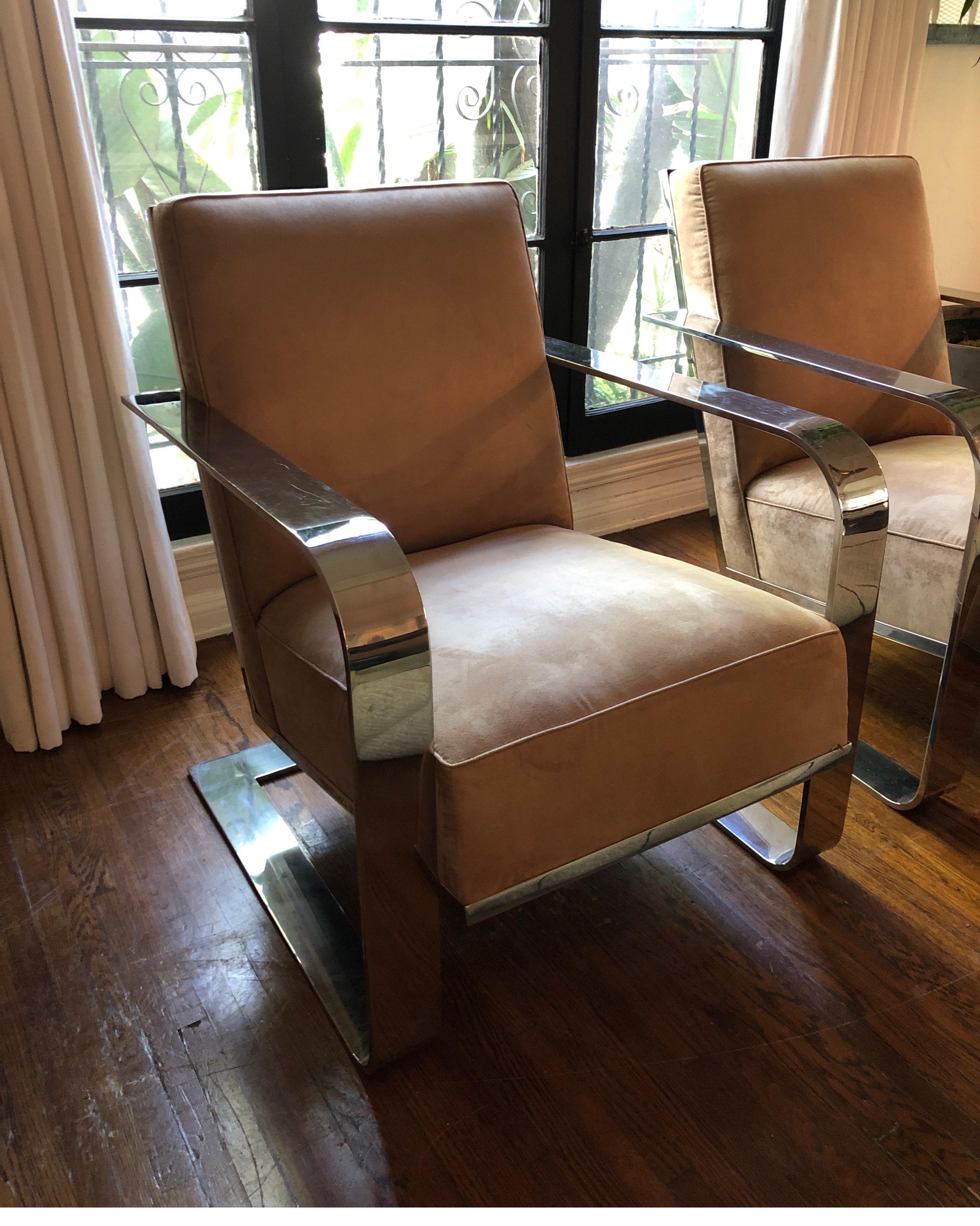Pair of Lauren Modern Penthouse Bohemian Lounge Chairs For Sale at ... - Luxurious Penthouse Lounge Chairs