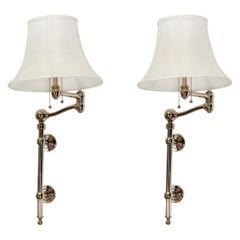 Coppia di lampade a scomparsa in nichel Ralph Lauren