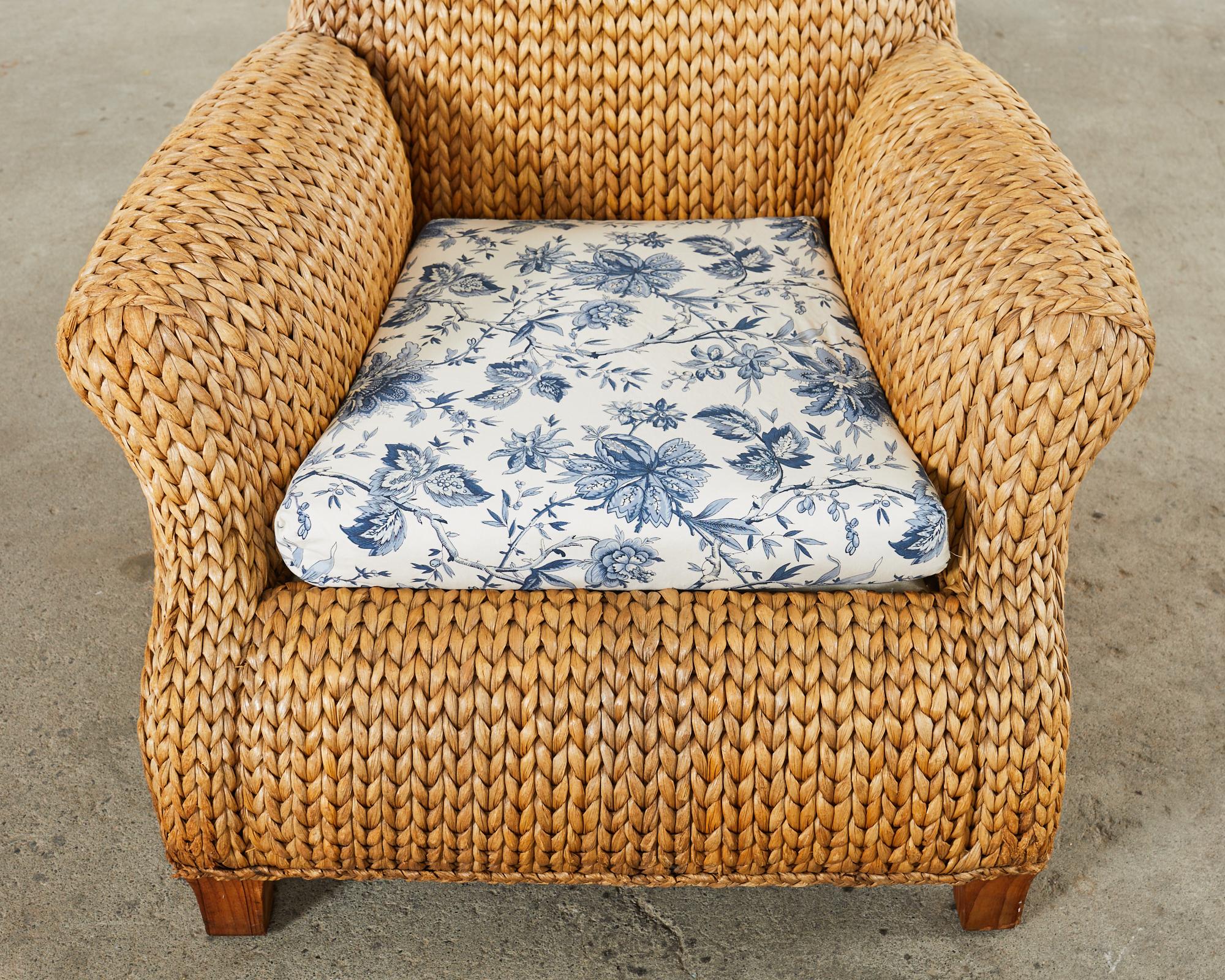 Pair of Ralph Lauren Organic Modern Seagrass Lounge Chairs 7