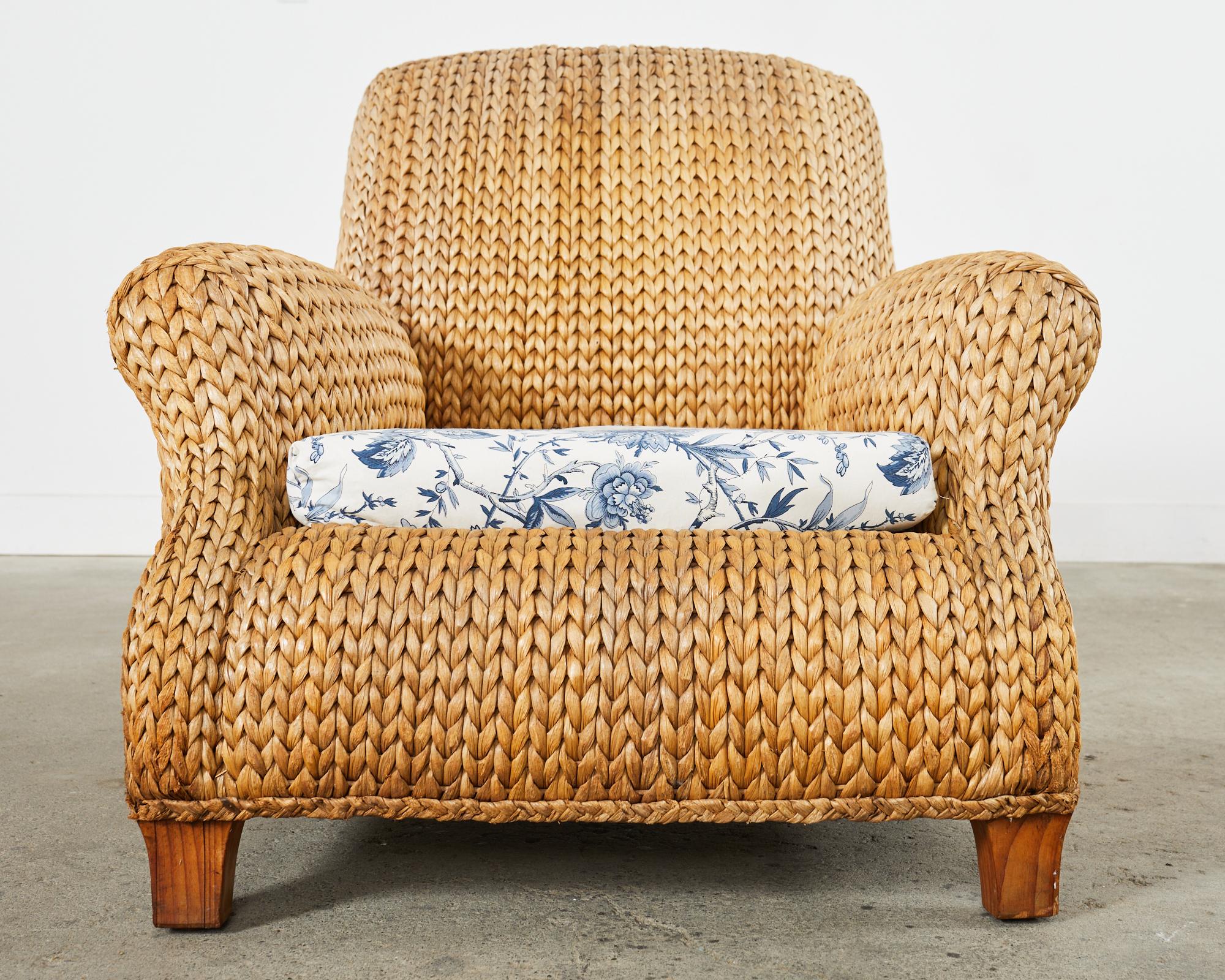 Pair of Ralph Lauren Organic Modern Seagrass Lounge Chairs 8