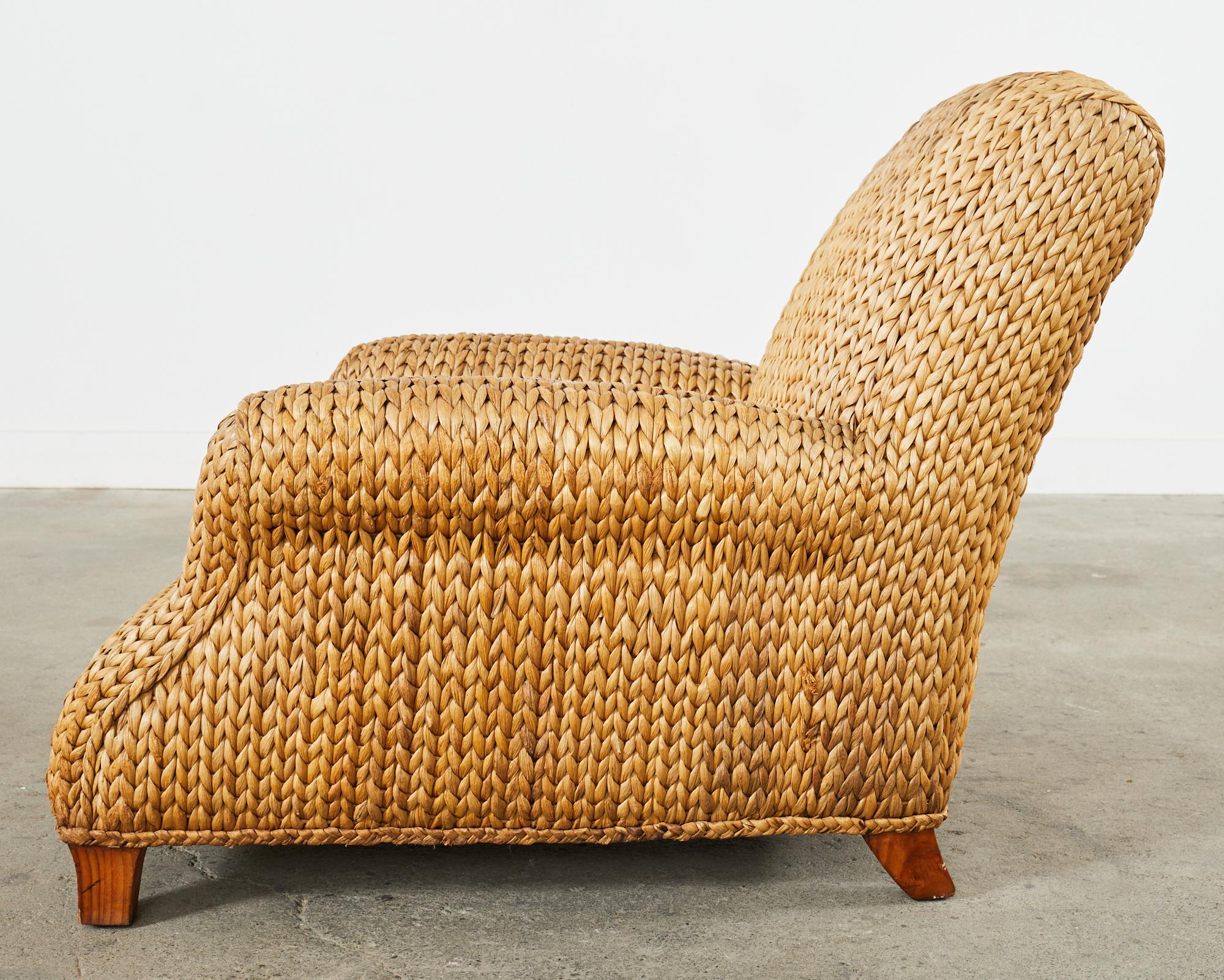 Pair of Ralph Lauren Organic Modern Seagrass Lounge Chairs 10