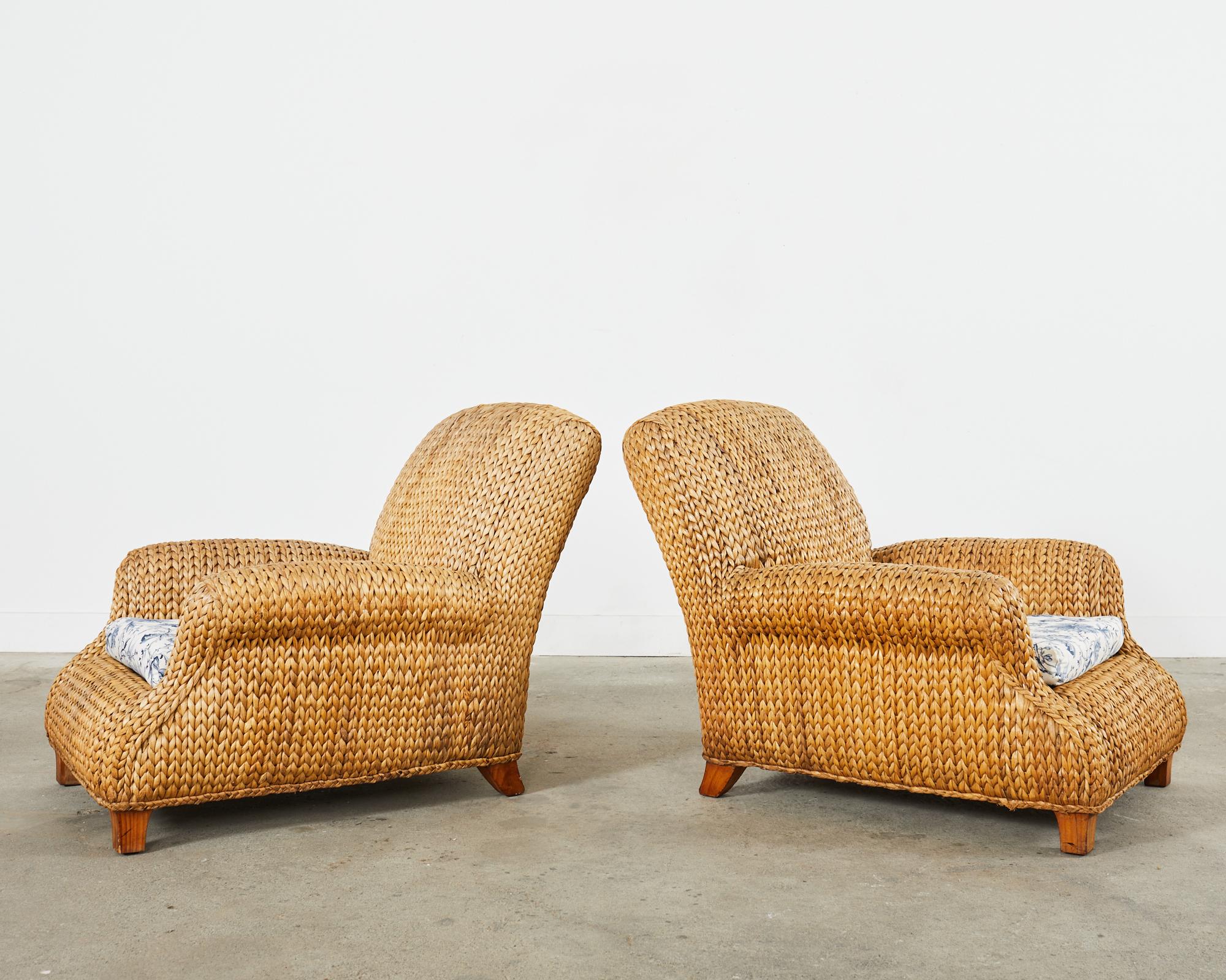 Ralph Lauren paire de chaises longues jonc de mer organiques et modernes Bon état - En vente à Rio Vista, CA