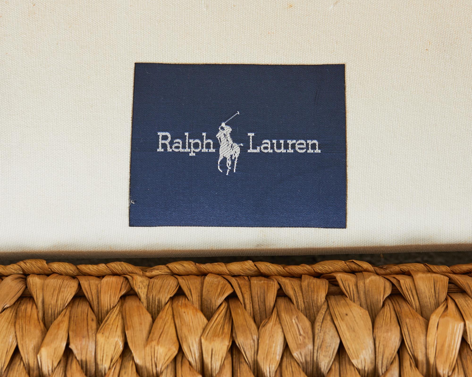 Pair of Ralph Lauren Organic Modern Seagrass Lounge Chairs In Good Condition In Rio Vista, CA