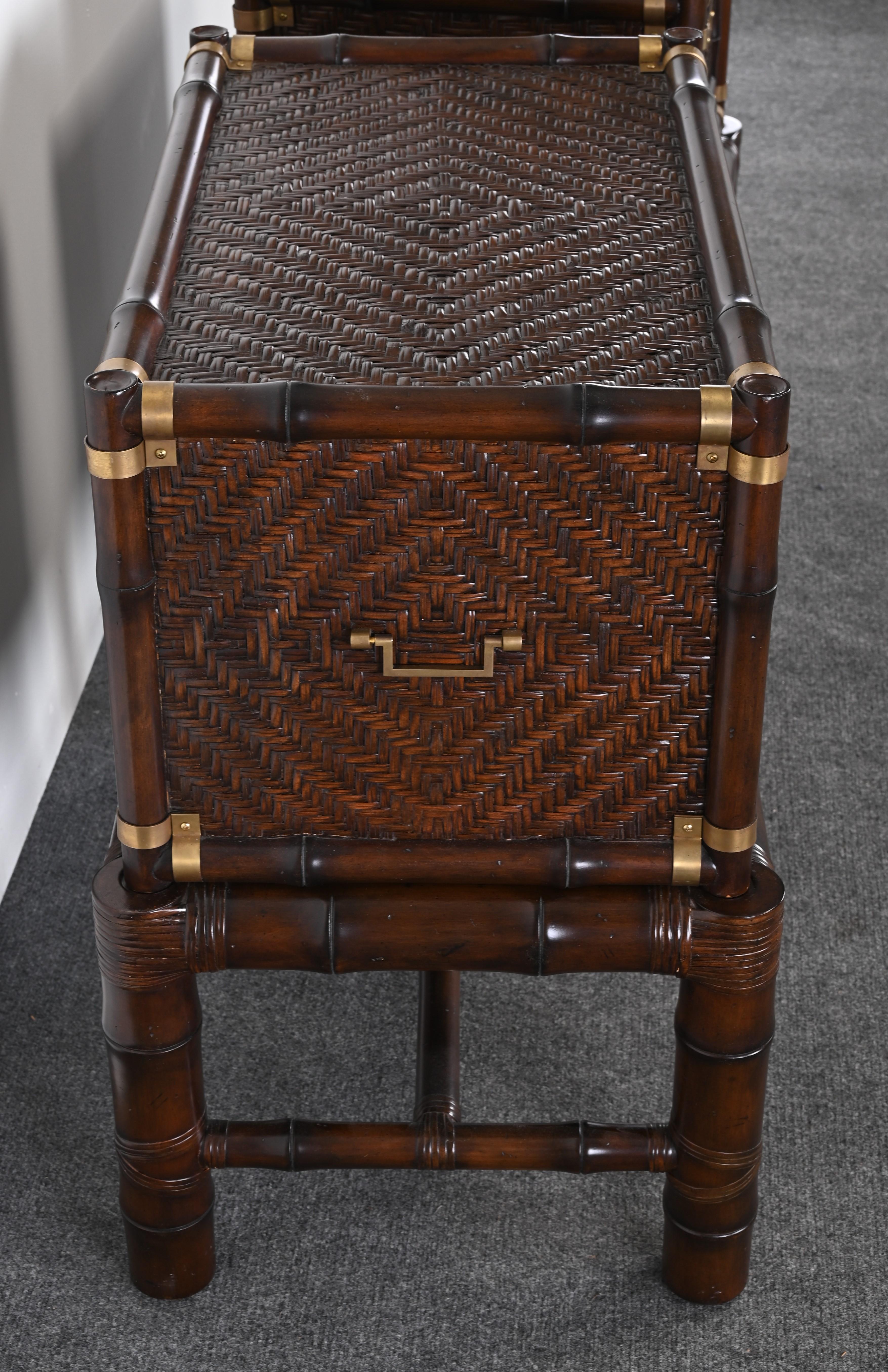 Pair of Ralph Lauren Rattan Bedside Tables, 2007 1
