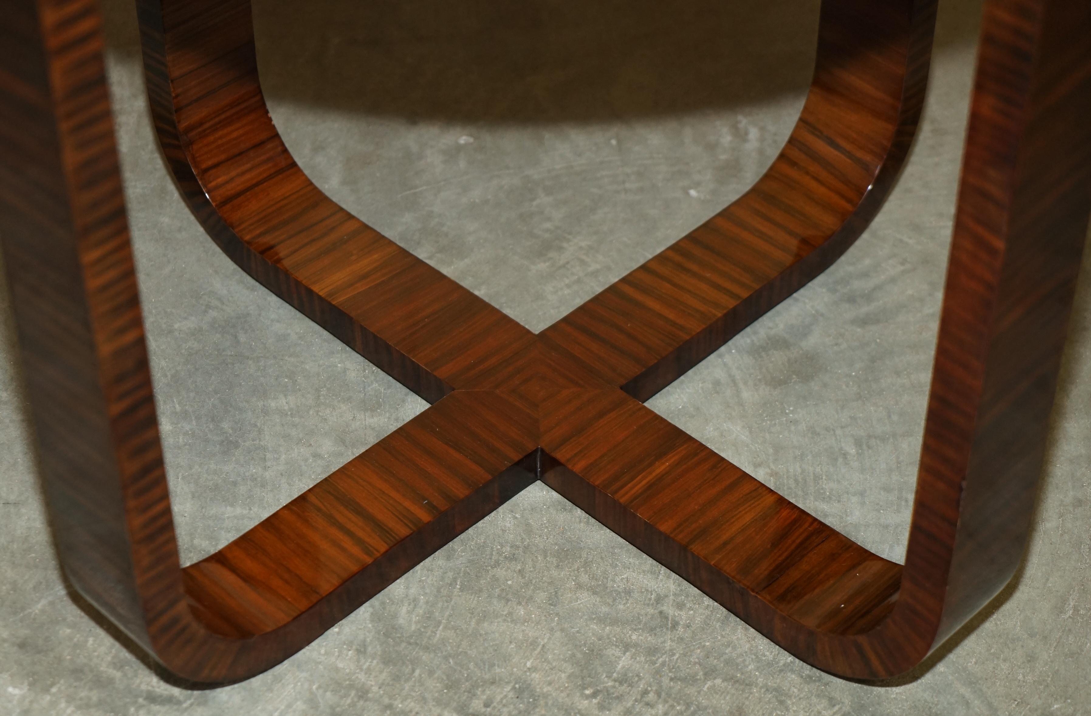 Paire de TABLES OCCASIONALES RALPH LAUREN SINGLE DRAWER ROUND MACASSAR TABLE SIDE en vente 8