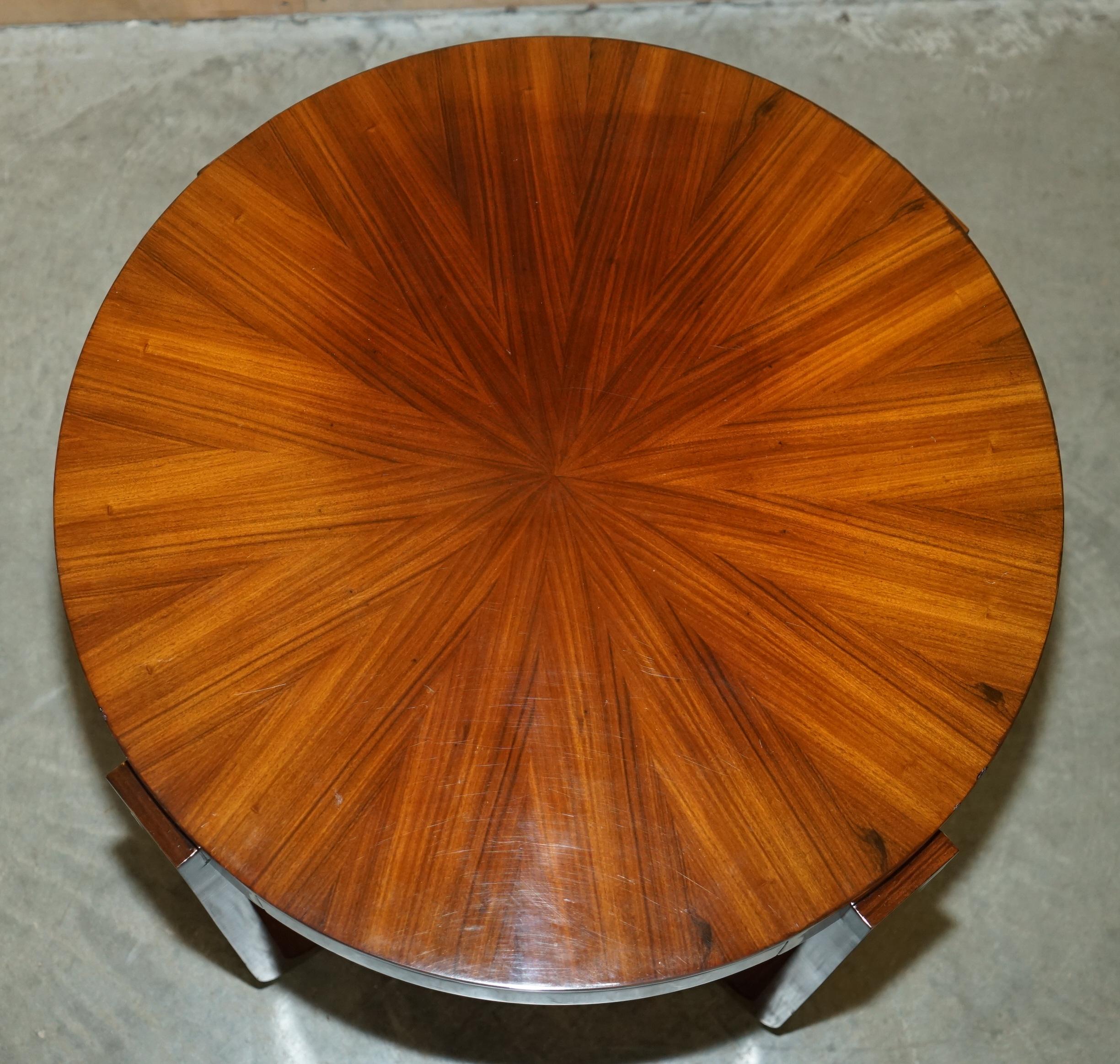 Paire de TABLES OCCASIONALES RALPH LAUREN SINGLE DRAWER ROUND MACASSAR TABLE SIDE en vente 9