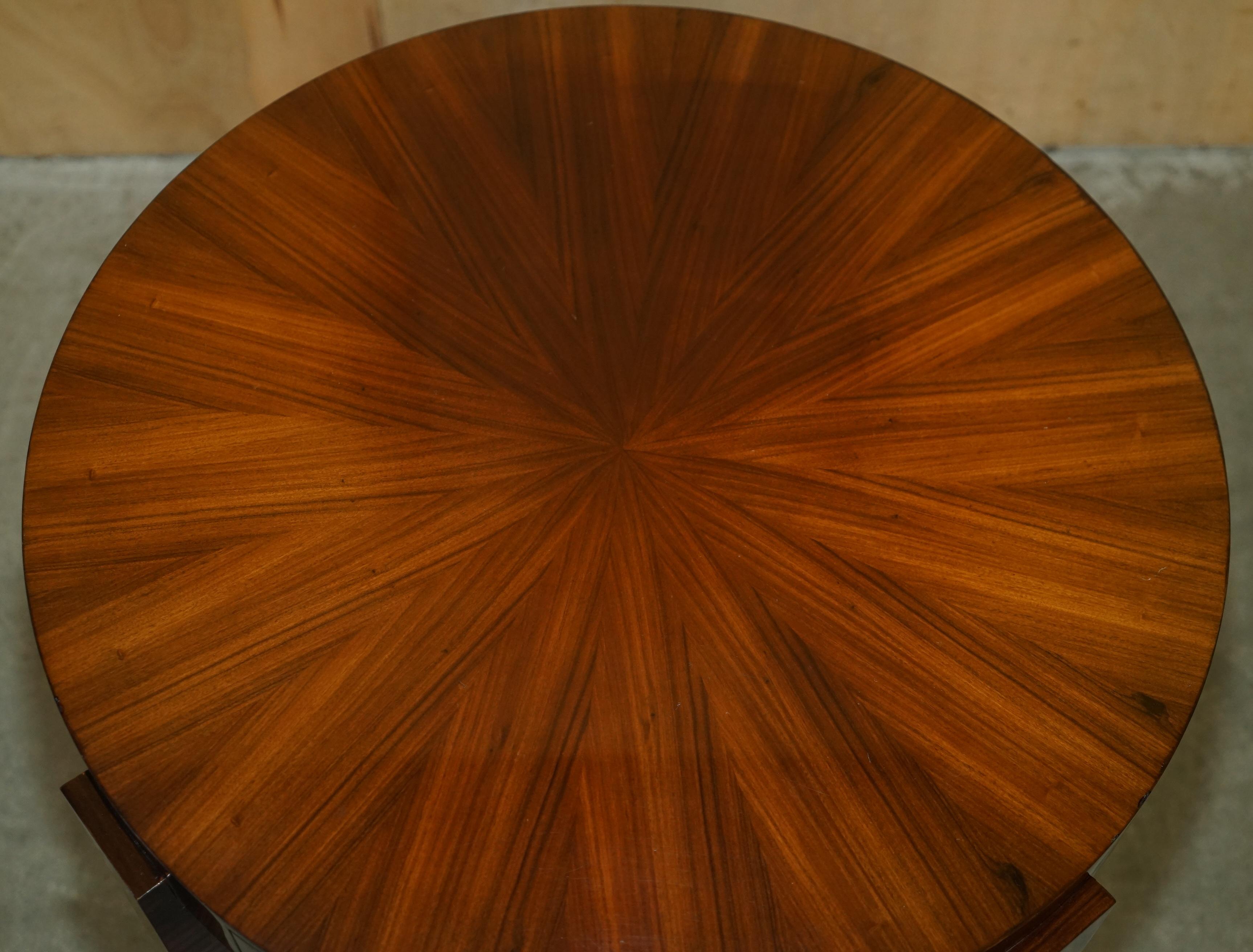 Paire de TABLES OCCASIONALES RALPH LAUREN SINGLE DRAWER ROUND MACASSAR TABLE SIDE en vente 10