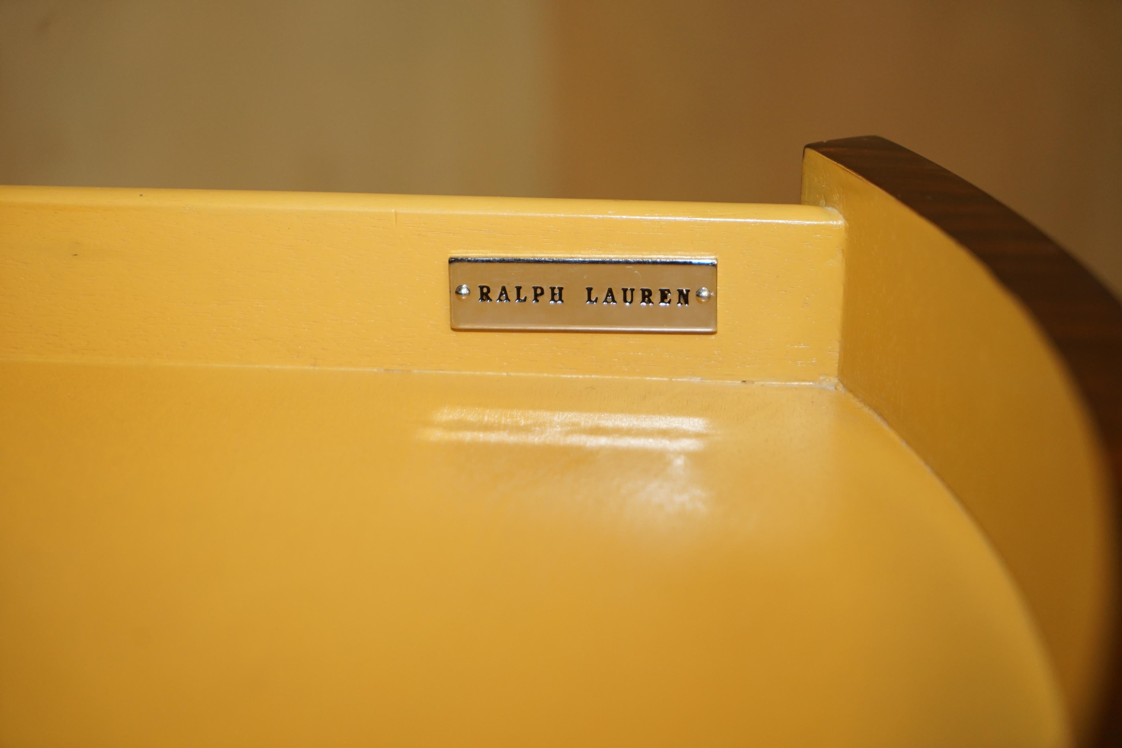 Paire de TABLES OCCASIONALES RALPH LAUREN SINGLE DRAWER ROUND MACASSAR TABLE SIDE en vente 12