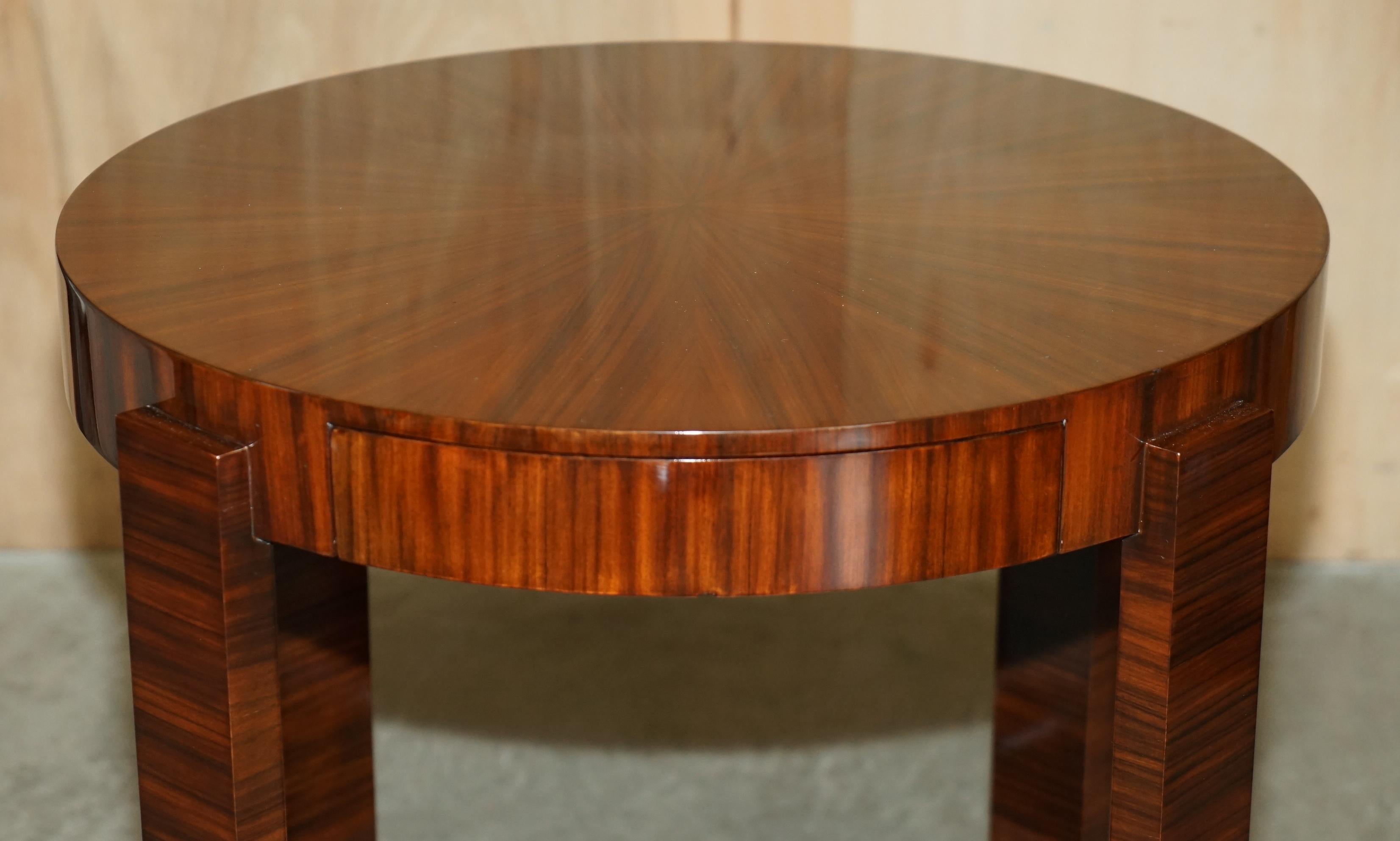 Paire de TABLES OCCASIONALES RALPH LAUREN SINGLE DRAWER ROUND MACASSAR TABLE SIDE Bon état - En vente à West Sussex, Pulborough