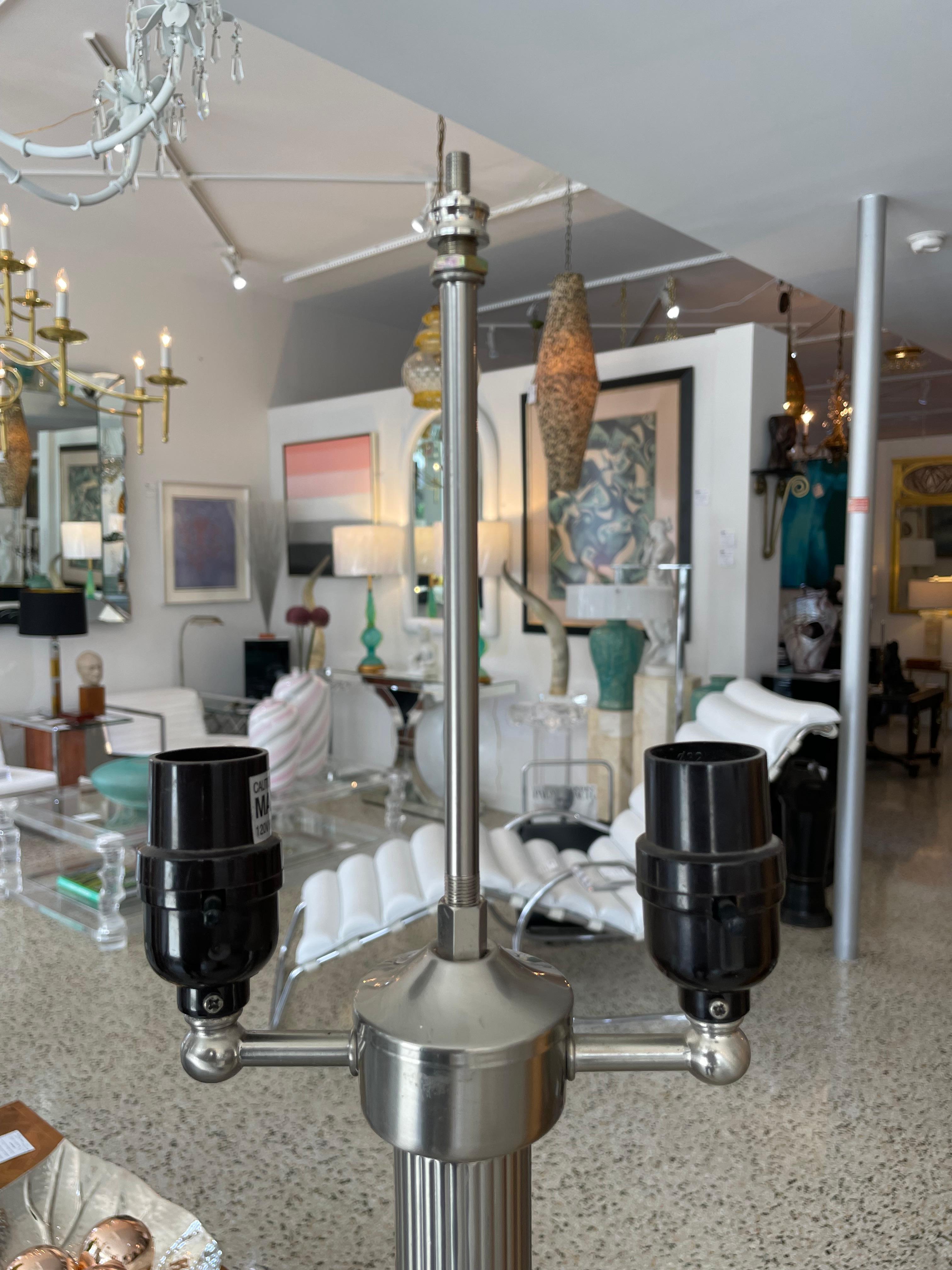 Pair of Ralph Lauren Style Art Deco Machine Age Floor Lamps For Sale 10