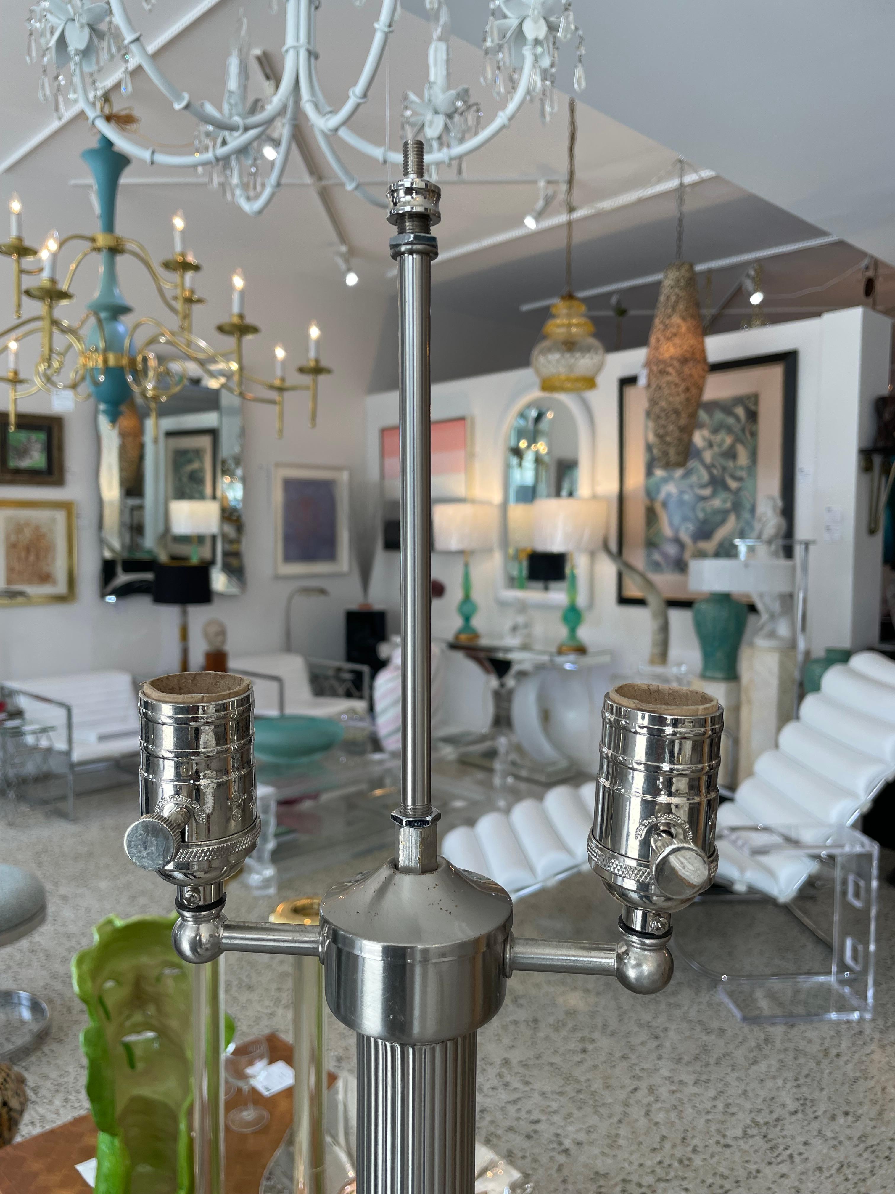 Pair of Ralph Lauren Style Art Deco Machine Age Floor Lamps For Sale 11