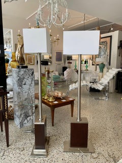 Pair of Ralph Lauren Style Art Deco Machine Age Floor Lamps